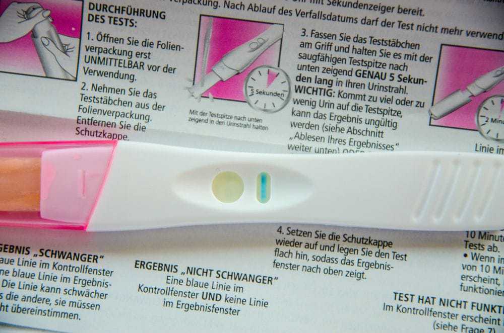 Abends schwangerschaftstest Schwangerschaftstest: Seine